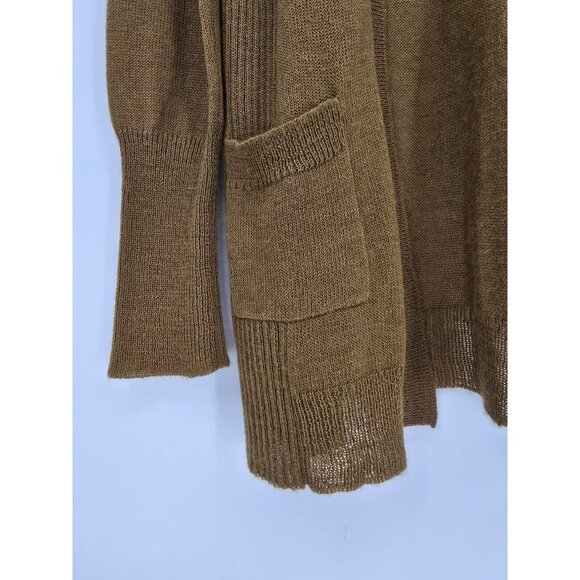 Women's Open Front Cardigan Sweater - Tan - Picture 6 of 11